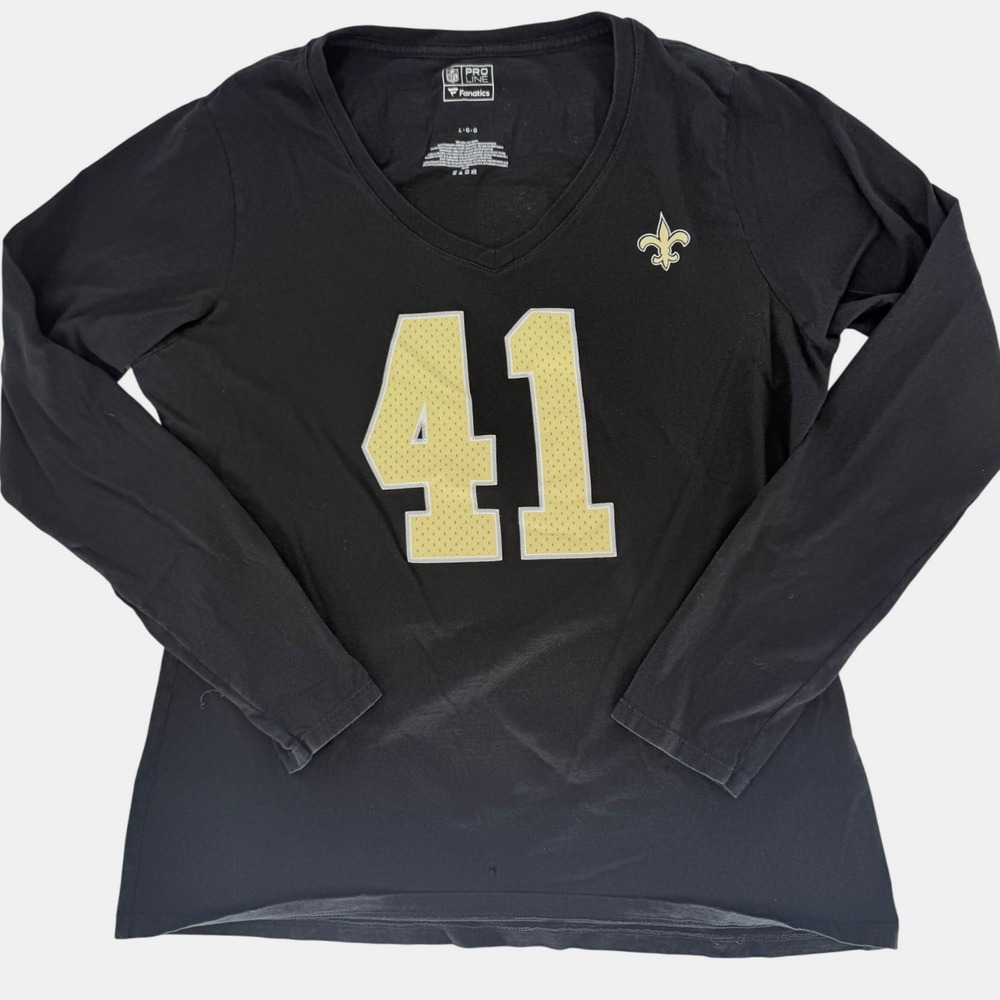 NFL Pro Line Fanatics New Orleans‎ Saints Alvin Kamara 41 V-Neck Shirt Large